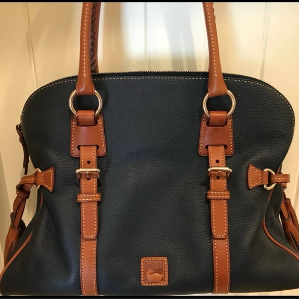 Dooney and Bourke Florentine Bristol Satchel in Navy